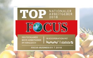 Focus TOP Arbeitgeber Ranking 2018: Eckes-Granini zählt zu den besten Arbeitgebern in Deutschland und zu den TOP vier im Branchen-Ranking (FMCG)