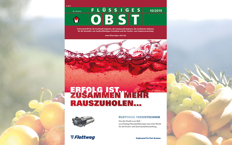 Die Ausgabe 10/2019 von FLÜSSIGES OBST ist online!
