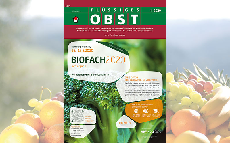 Die Ausgabe 1-2020 von FLÜSSIGES OBST ist online!