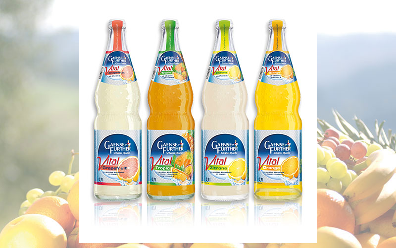 Gaensefurther Schlossbrunnen baut Glasangebot aus: neue Getränkelinie „Gaensefurther Vital“