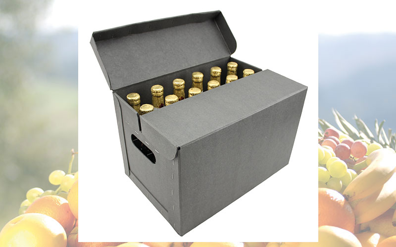 Getränkekasten aus Hartpappe mit Innen-Gefache