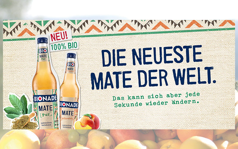 Bionade Mate. Die herrlich ehrliche Bio-Mate