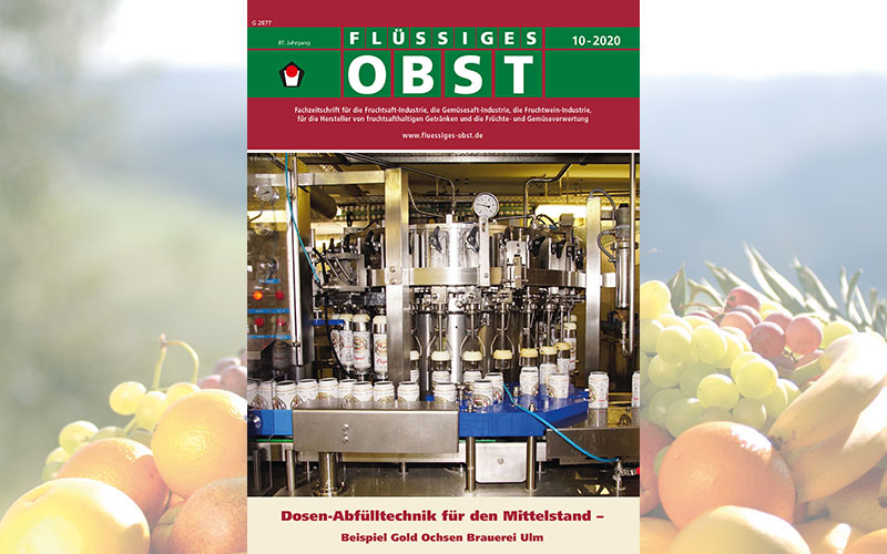Die Ausgabe 10-2020 von FLÜSSIGES OBST ist online!