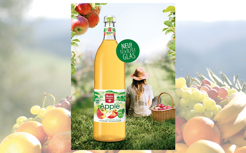RhönSprudel Apple Plus jetzt neu im Individualglasgebinde