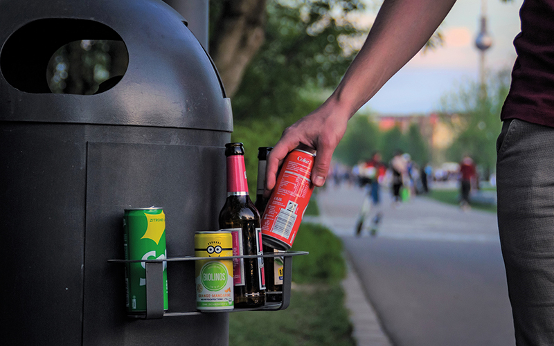 Littering von Getränkedosen auf historischem Tief