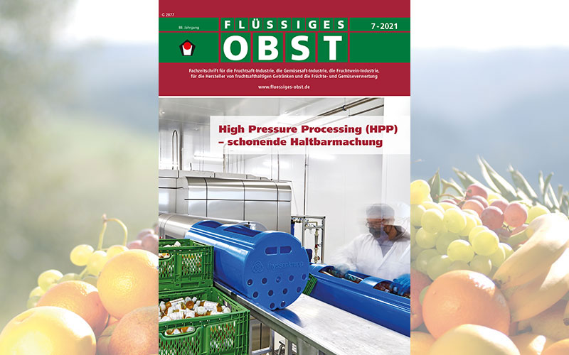 Die Ausgabe 7-2021 von FLÜSSIGES OBST ist online!
