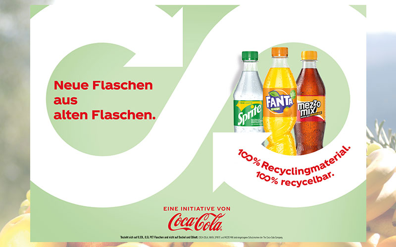 Nachhaltige Verpackungen: Coca-Cola verkauft ab sofort Getränke seiner Kernmarken in Flaschen aus 100 % recyceltem PET