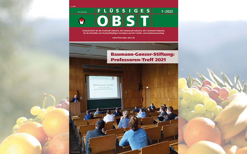 Die Ausgabe 1-2022 von FLÜSSIGES OBST ist online!