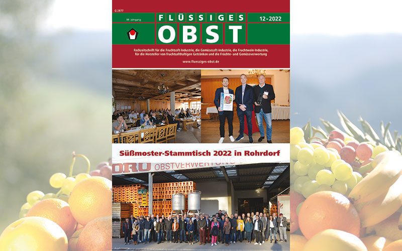 Die Ausgabe 12-2022 von FLÜSSIGES OBST ist online!