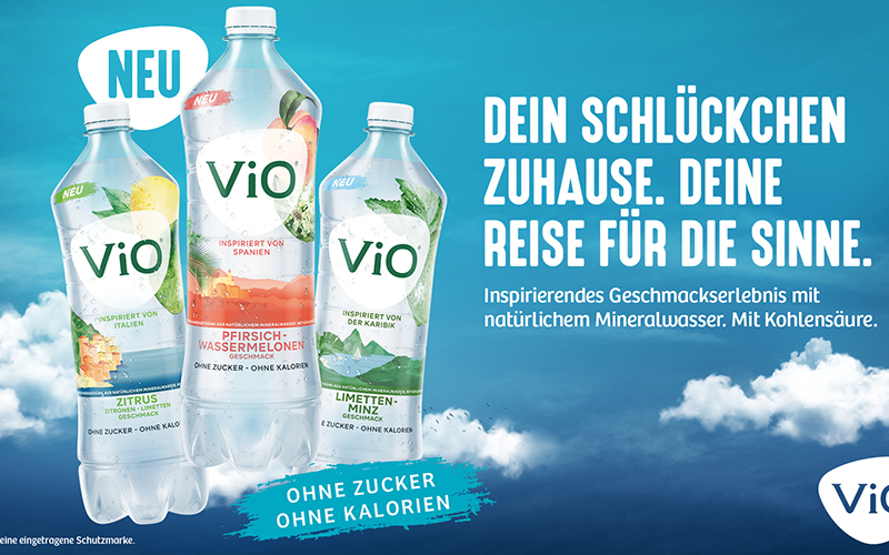 ViO Wasser mit Geschmack: Prickelnde Innovation in drei erfrischenden Sorten