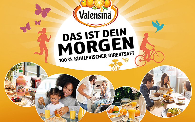 Valensina launcht neues Frühstückssaft-Konzept fürs Kühlregal