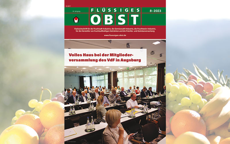 Die Ausgabe 8-2023 von FLÜSSIGES OBST ist online!