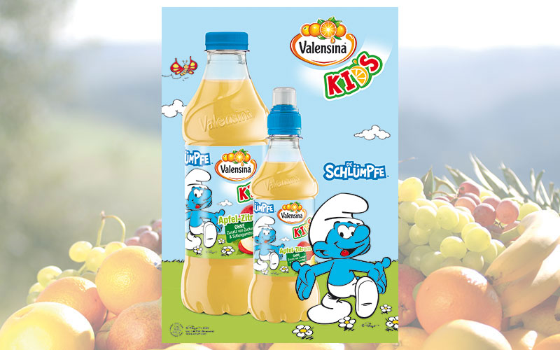 Die Schlümpfe im Saftregal – erfrischender Durstlöscher für Kinder