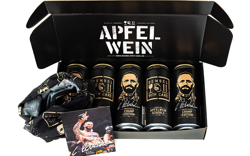 BEMBEL-WITH-CARE x CHRISTIAN ECKERLIN: Limitierte Apfelwein-Schorle für Champions