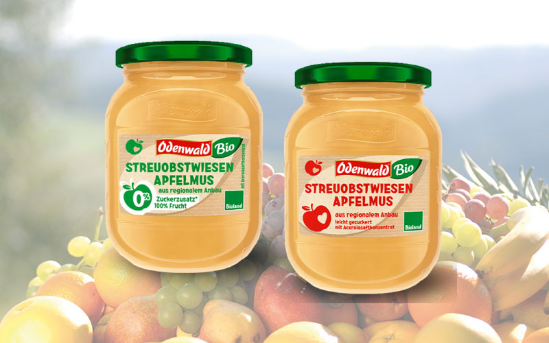 NEU Streuobst-Apfelmussorten von Odenwald: Bio, Nachhaltigkeit und Regionalität vereint in einem Glas