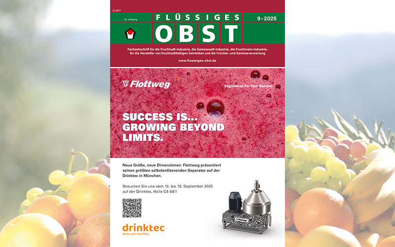 Die Ausgabe 9-2025 von FLÜSSIGES OBST ist online!