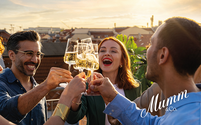 Mumm setzt neue Impulse im Alkoholfrei-Segment – mit erster Kampagne für alkoholfreien Sekt<sup>*</sup> in Deutschland