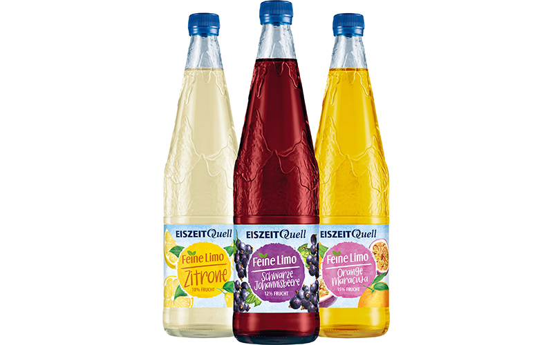 Neueinführung bei EiszeitQuell: Feine Limo jetzt in der 0,75-Liter-Glasflasche