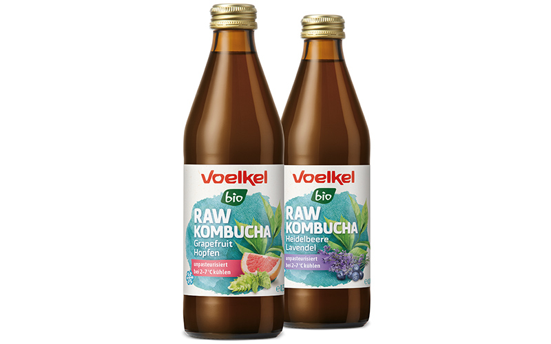 Zwei neue RAW Kombuchas von Voelkel
