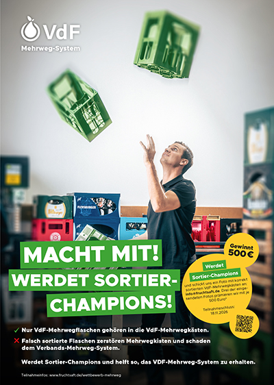 VdF startet Informationskampagne für korrektes Sortieren im Mehrweg-System