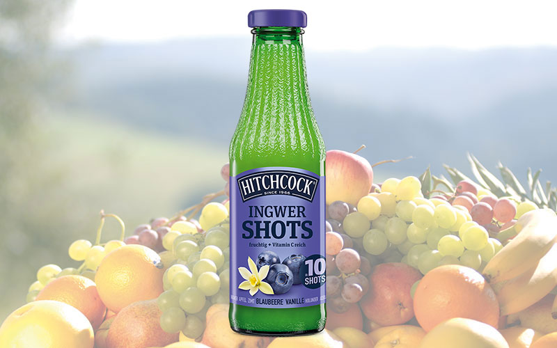 HITCHCOCK launcht Ingwer-Shot Blaubeere-Vanille