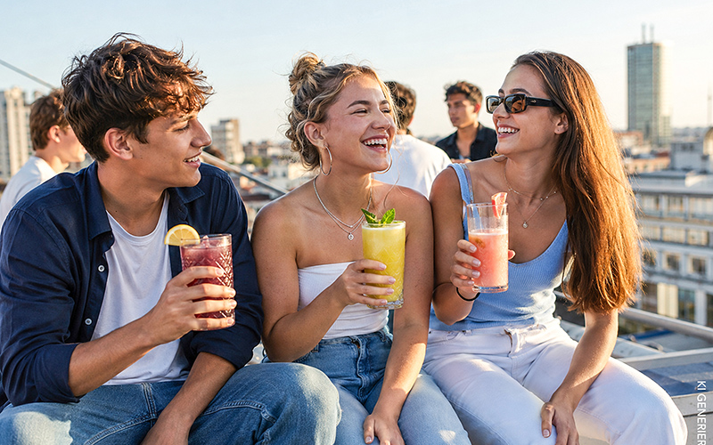 Gen Z trinkt deutlich mehr Mocktails und Fruchtsaft